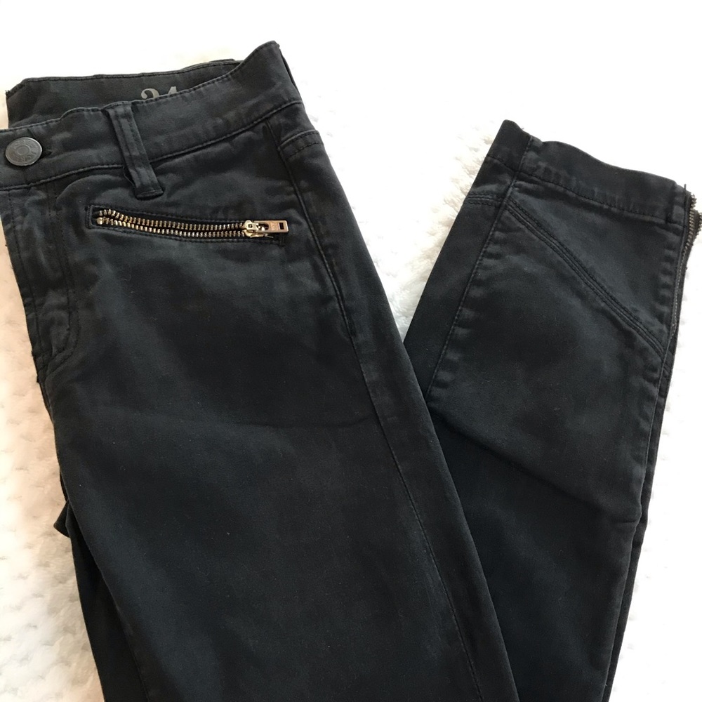 🦄 J Crew charcoal gray toothpick jeans skinny 24